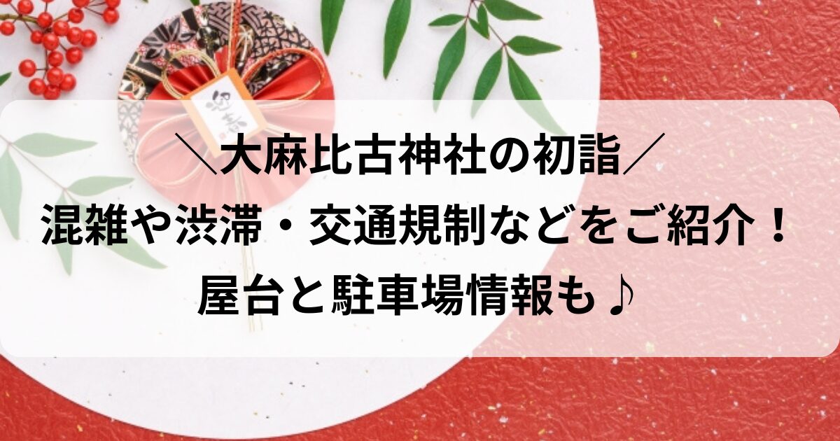 大麻比古神社 初詣 混雑